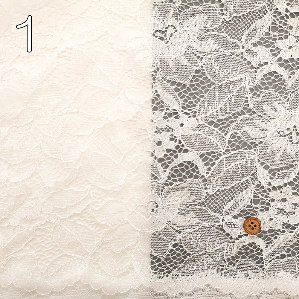N/R/C Raschel Lace Fabric - Flowers - nomura tailor