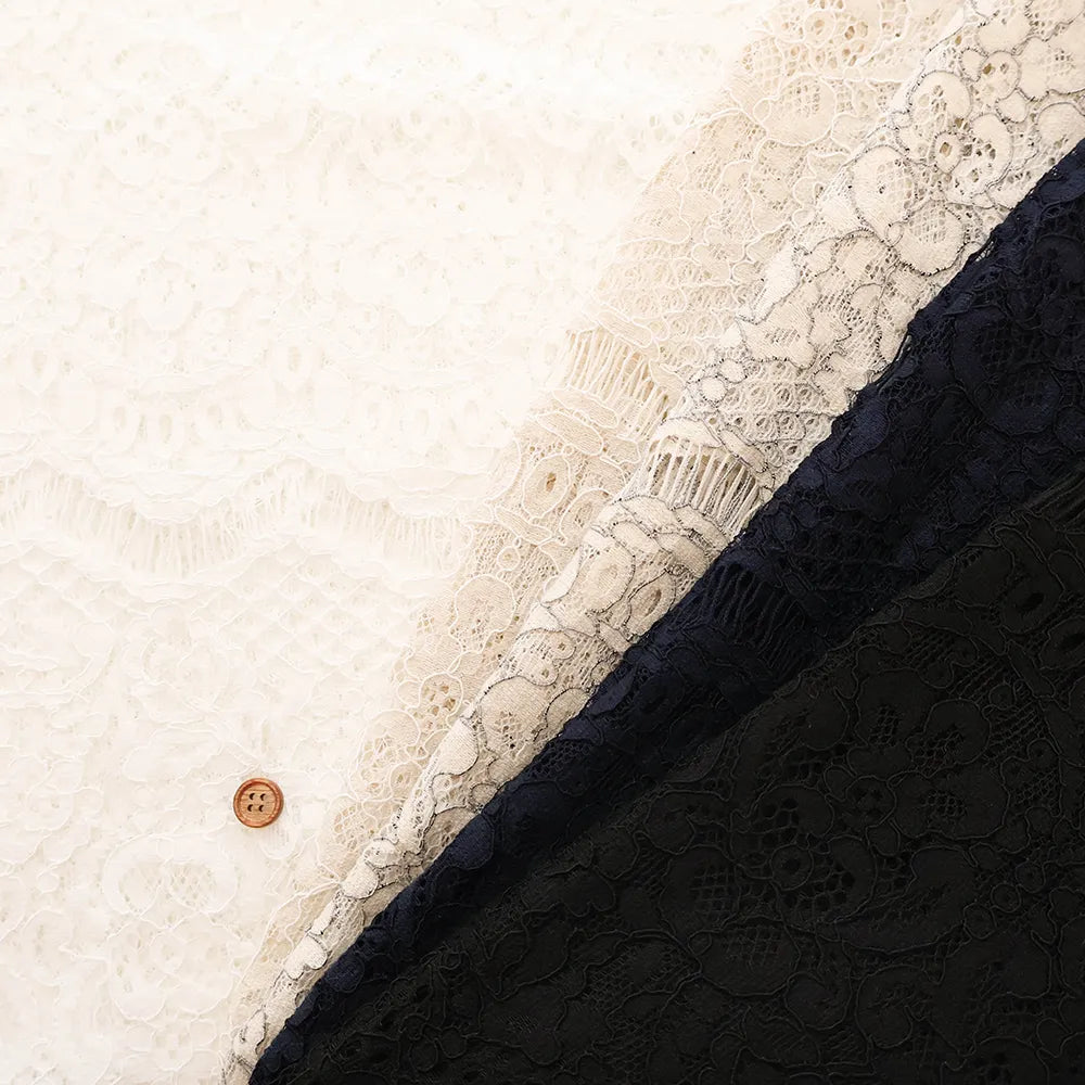 R/N Raschel Lace Fabric - Ethnic Flowers - nomura tailor