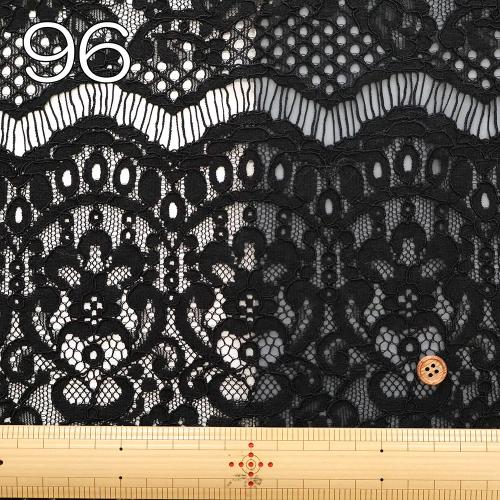 R/N Raschel Lace Fabric - Ethnic Flowers - nomura tailor