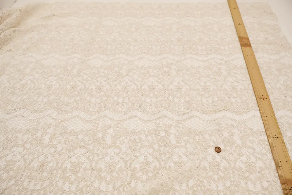R/N Raschel Lace Fabric - Ethnic Flowers - nomura tailor