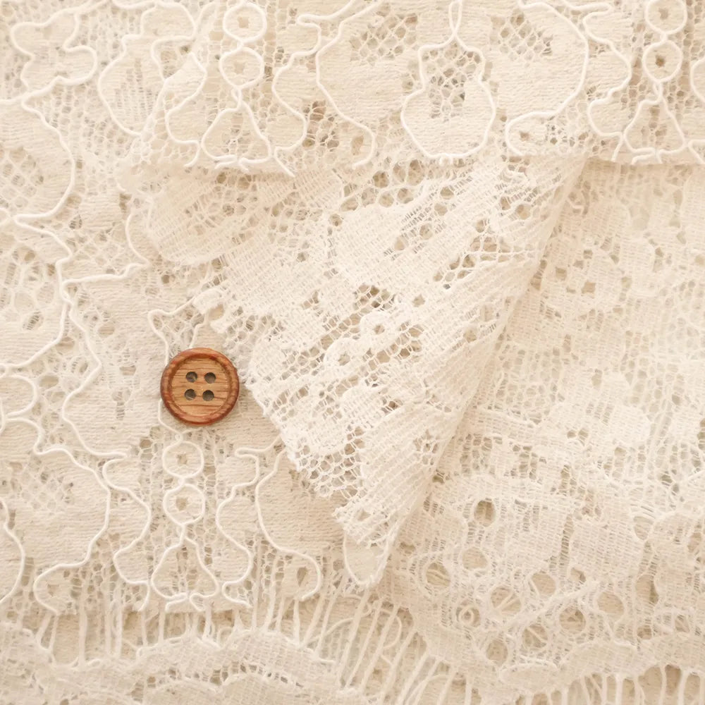 R/N Raschel Lace Fabric - Ethnic Flowers - nomura tailor
