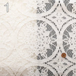 C/N/R Raschel Lace Fabric - Circle Flower - nomura tailor