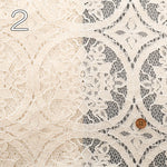 C/N/R Raschel Lace Fabric - Circle Flower - nomura tailor