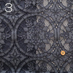 C/N/R Raschel Lace Fabric - Circle Flower - nomura tailor