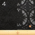C/N/R Raschel Lace Fabric - Circle Flower - nomura tailor