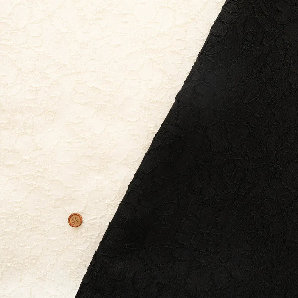 R/N Stretch Raschel Lace Fabric - Flowers - nomura tailor