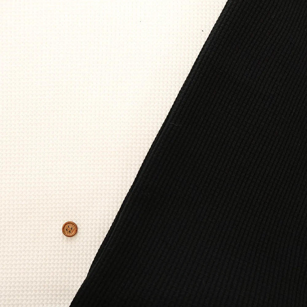 Recycled PET Polyester Waffle Knit Fabric - Plain - nomura tailor