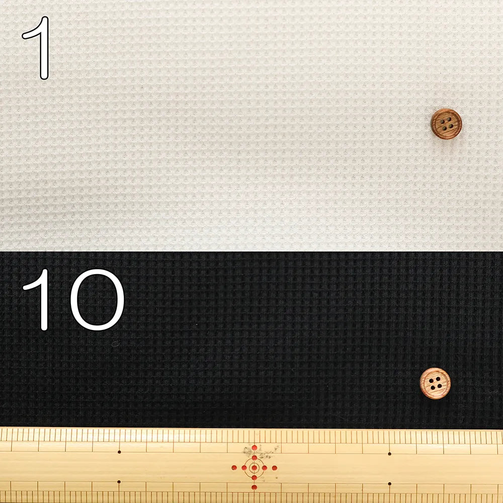 Recycled PET Polyester Waffle Knit Fabric - Plain - nomura tailor