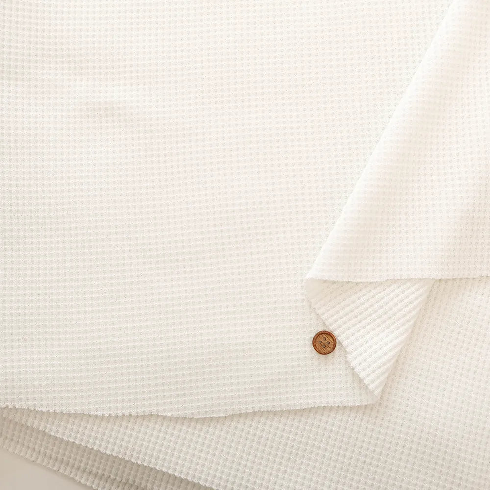 Recycled PET Polyester Waffle Knit Fabric - Plain - nomura tailor