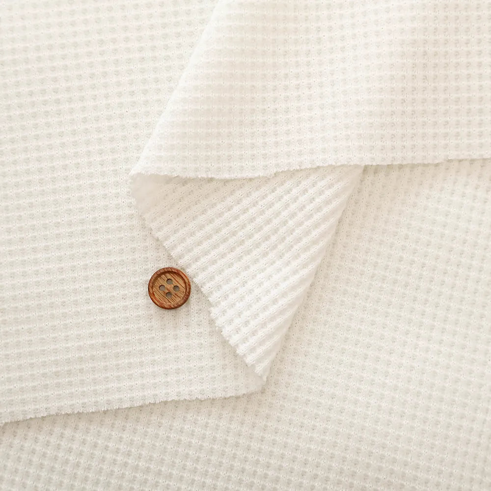 Recycled PET Polyester Waffle Knit Fabric - Plain - nomura tailor