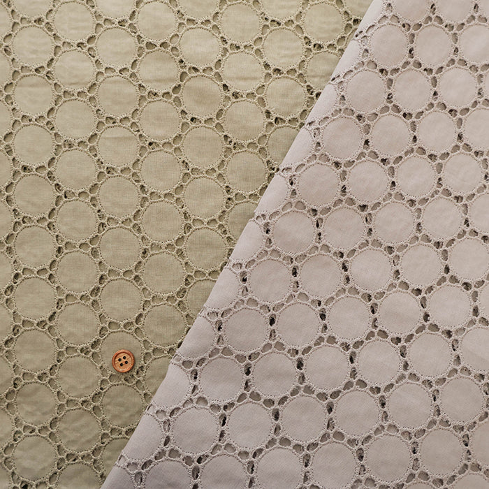 Cotton 60 Lawn Circle Lace Fabric - nomura tailor