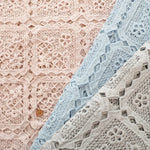 Polyester Chemical Lace Fabric - - Flower Square - nomura tailor