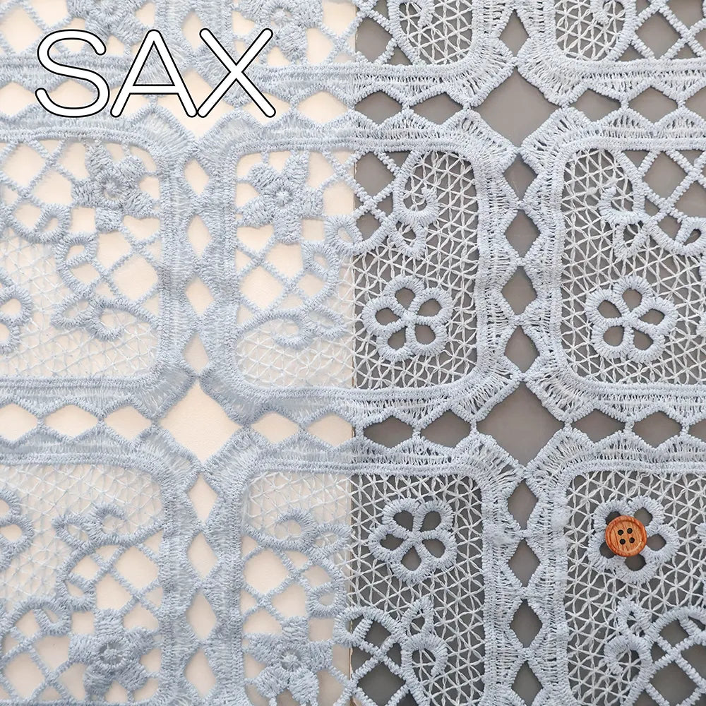 Polyester Chemical Lace Fabric - - Flower Square - nomura tailor