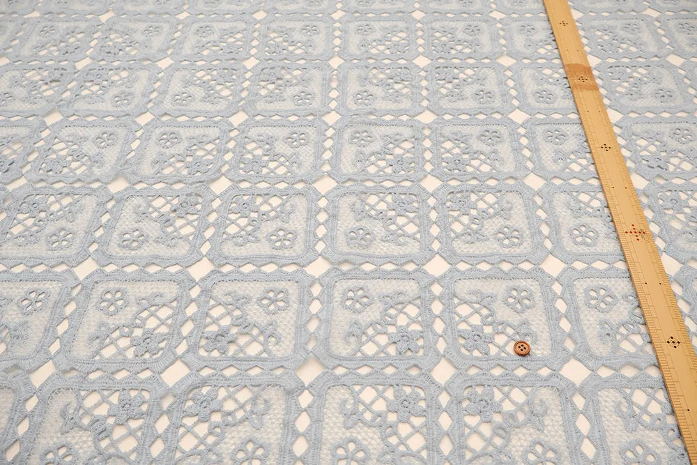 Polyester Chemical Lace Fabric - - Flower Square - nomura tailor