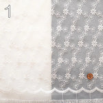 Polyester Organza Lace Fabric - Flowers - nomura tailor