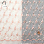 Polyester Organza Lace Fabric - Flowers - nomura tailor