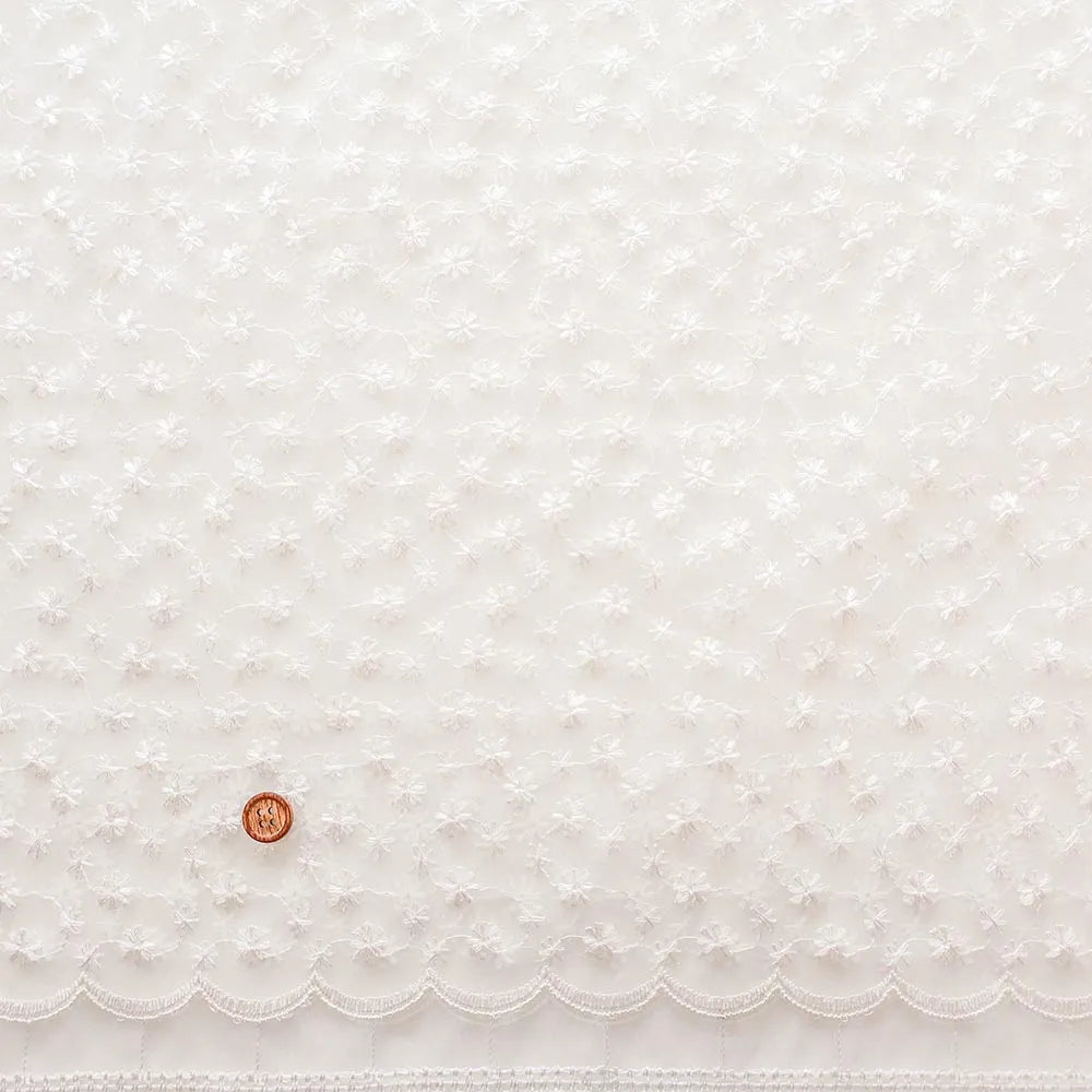 Polyester Organza Lace Fabric - Petit Flower - nomura tailor
