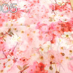 Polyester Organza Printed Fabric - Flowers - nomura tailor