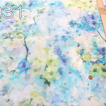 Polyester Organza Printed Fabric - Flowers - nomura tailor