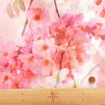 Polyester Organza Printed Fabric - Flowers - nomura tailor