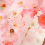 Polyester Organza Printed Fabric - Flowers - nomura tailor