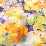 Polyester Organza Printed Fabric Big Flower - nomura tailor