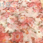 Polyester Organza Printed Fabric - Chic Flower - nomura tailor
