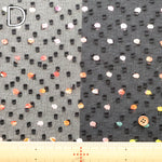 Polyester Lame (Glitter) Slub Georgette Fabric - Dot - nomura tailor