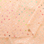 Polyester Lame (Glitter) Slub Georgette Fabric - Dot - nomura tailor