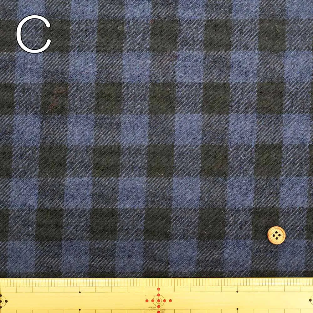 Yarn-Dyed Wool Check Fabric - nomura tailor