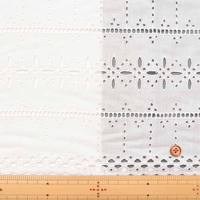 Cotton 60 Lawn Border Lace Fabric - nomura tailor