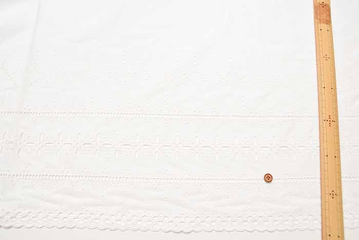 Cotton 60 Lawn Border Lace Fabric - nomura tailor