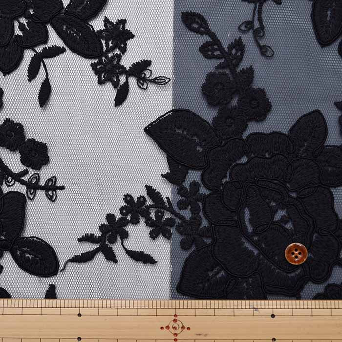 Tulle cord lace fabric Flower - nomura tailor