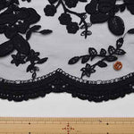 Tulle cord lace fabric Flower - nomura tailor