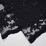 Tulle cord lace fabric Flower - nomura tailor