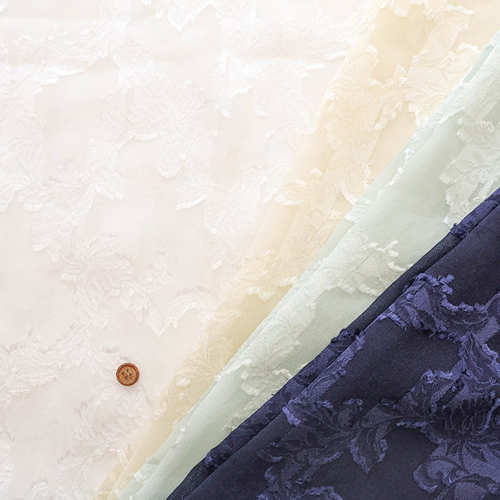 Polyester Cut Jacquard Fabric - Botanical - nomura tailor