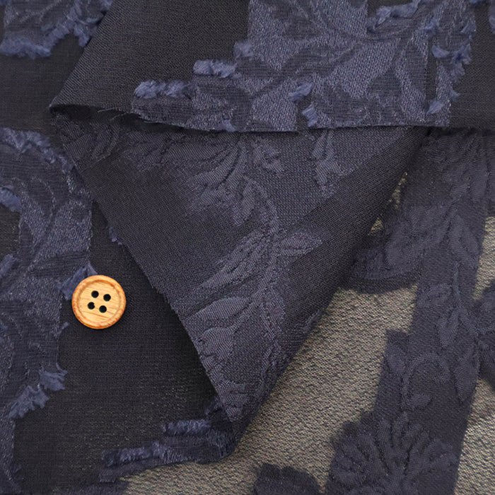 Polyester Cut Jacquard Fabric - Botanical - nomura tailor