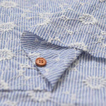 Cotton yarn-dyed striped lace fabric - nomura tailor