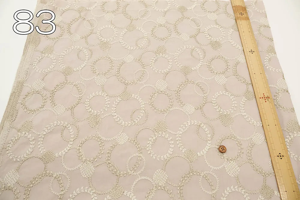 Cotton 60 Lawn Lace Fabric - Circle - nomura tailor