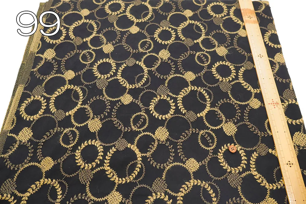 Cotton 60 Lawn Lace Fabric - Circle - nomura tailor