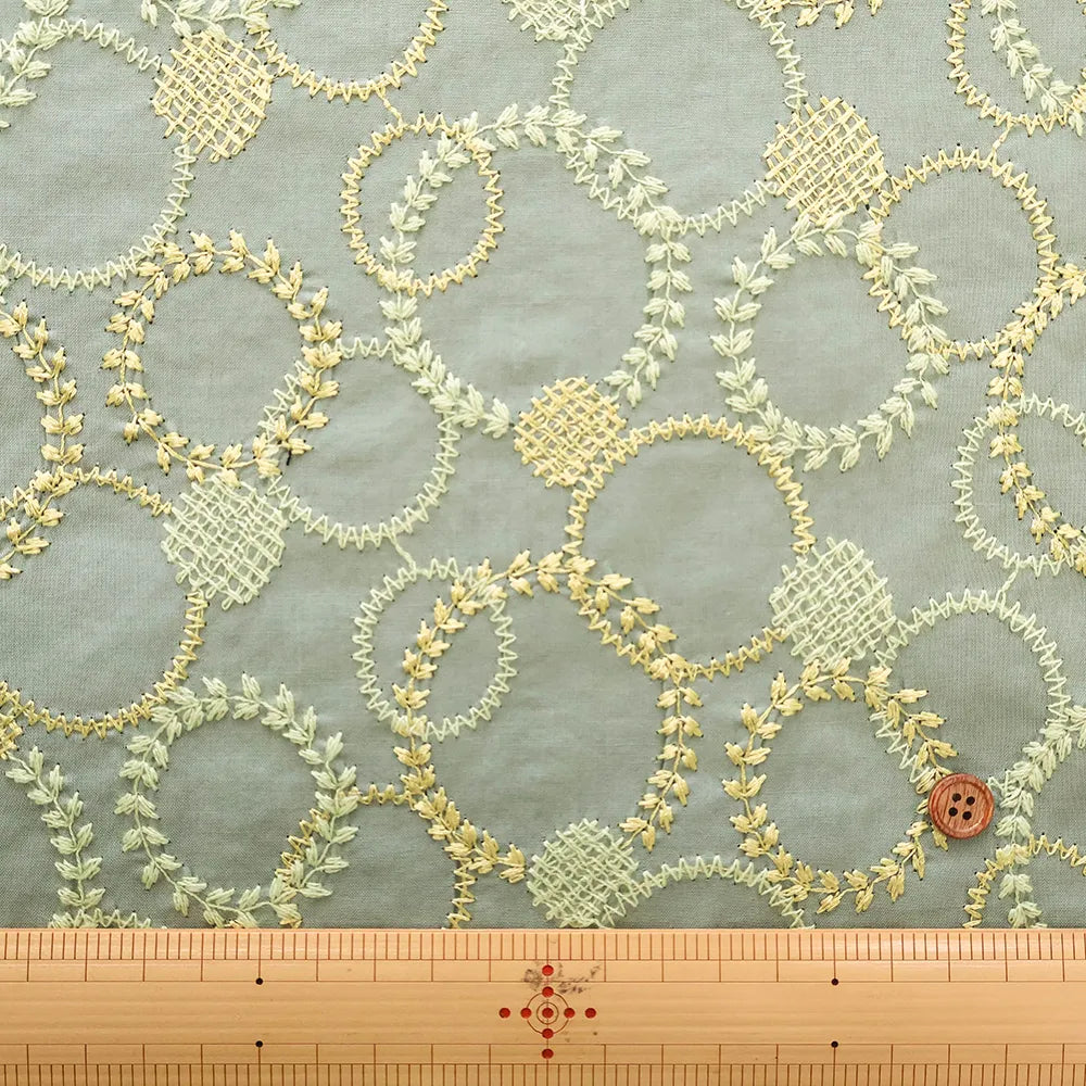 Cotton 60 Lawn Lace Fabric - Circle - nomura tailor