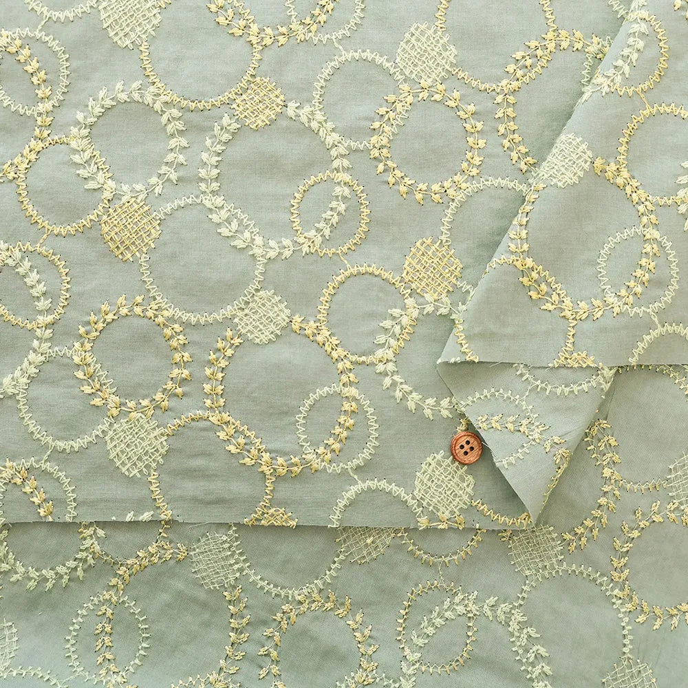 Cotton 60 Lawn Lace Fabric - Circle - nomura tailor