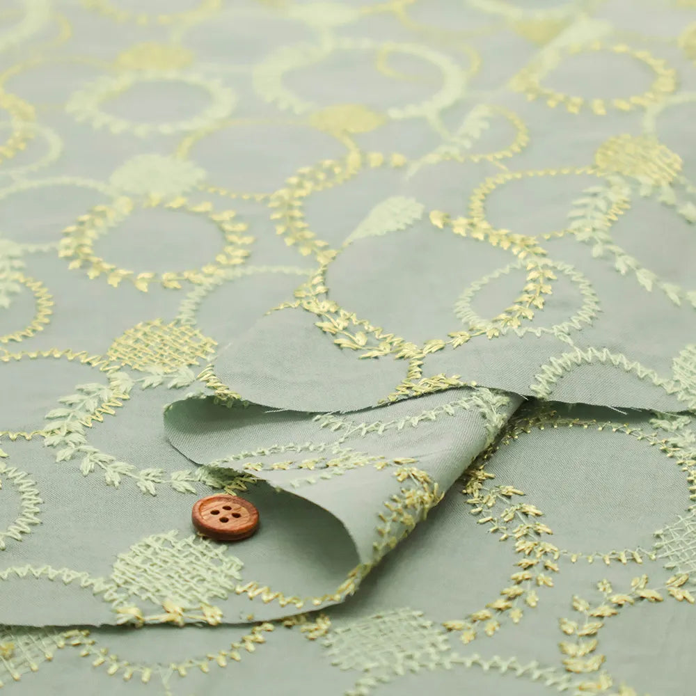Cotton 60 Lawn Lace Fabric - Circle - nomura tailor