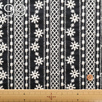 C/L Lace Fabric - Stripe Flower - nomura tailor