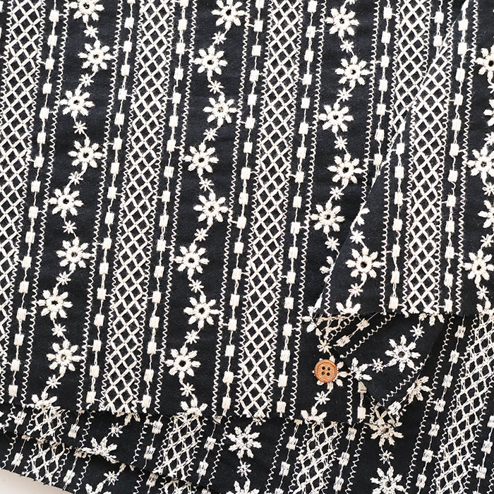 C/L Lace Fabric - Stripe Flower - nomura tailor