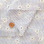 Cotton Lace Fabric - Striped Flower - nomura tailor