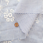 Cotton Stripe Flower Lace Fabric - nomura tailor