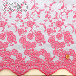 Cotton Color Border Lace Fabric -Flower - nomura tailor