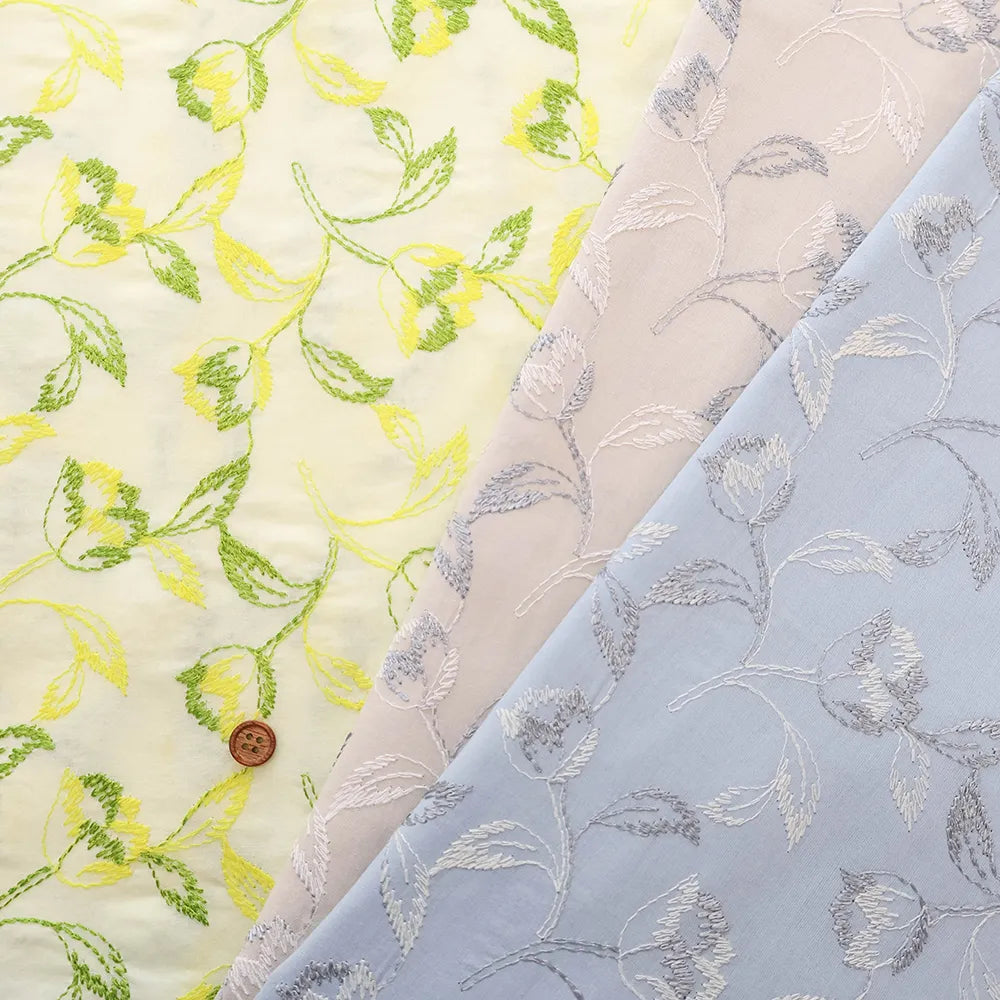 Cotton 60 Lawn Flower Lace Fabric - nomura tailor