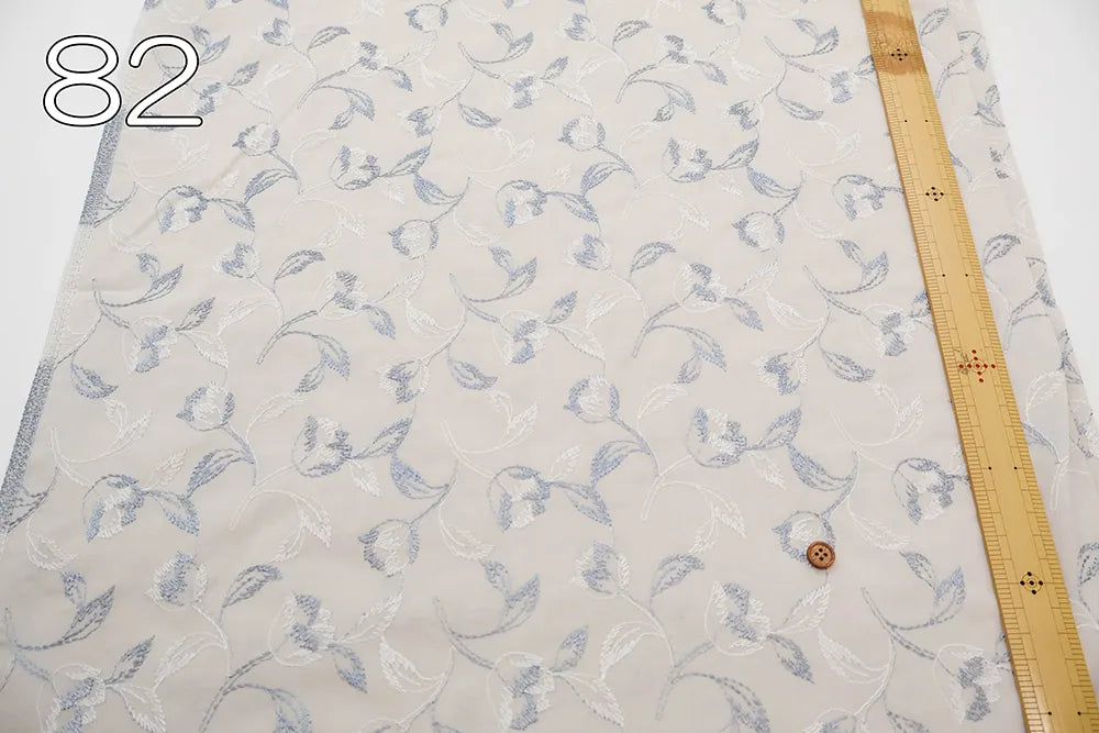 Cotton 60 Lawn Flower Lace Fabric - nomura tailor